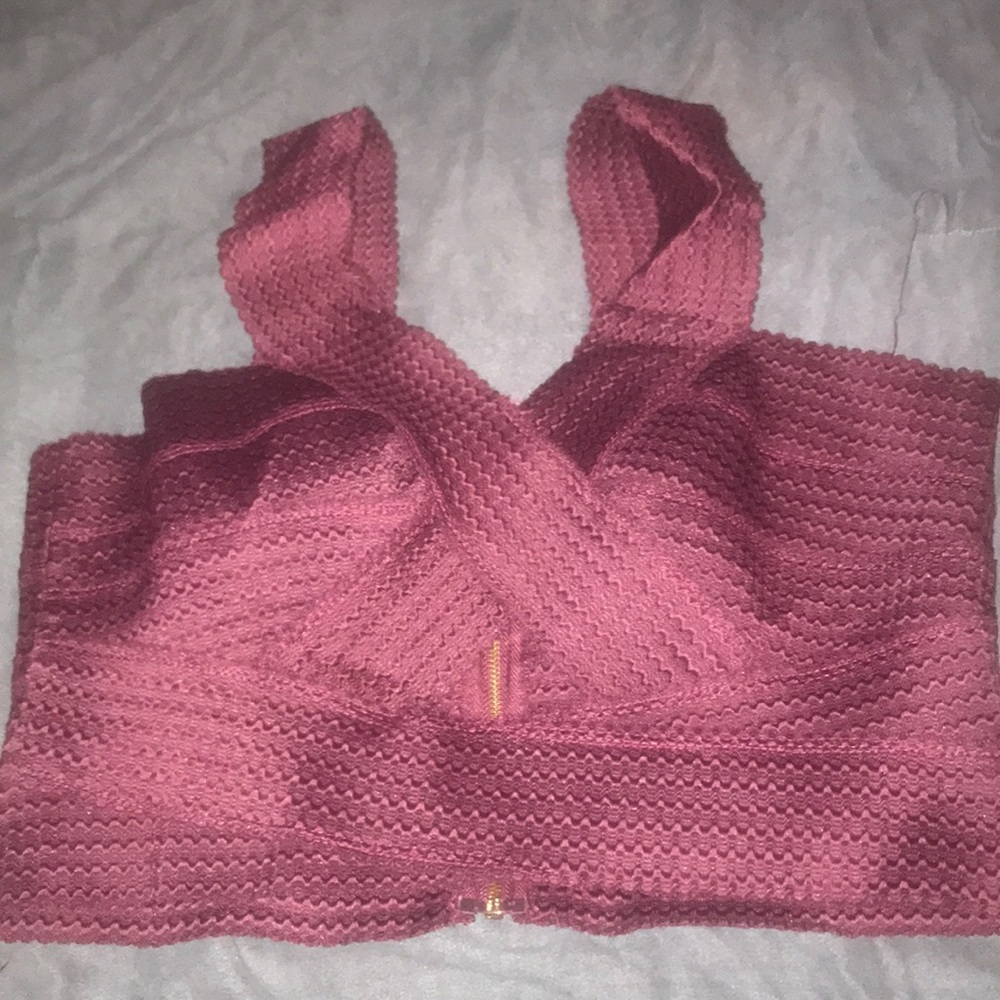 Burgundy crop top